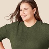Amazon Essentials Women’s Regular-Fit Soft Touch Crewneck Long-Sleeve Sweater(Dark Olive)