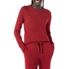 Amazon Essentials Women’s Regular-Fit Soft Touch Crewneck Long-Sleeve Sweater(Dark Red)