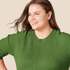 Amazon Essentials Women’s Regular-Fit Soft Touch Crewneck Long-Sleeve Sweater(Green)