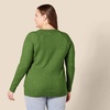 Amazon Essentials Women’s Regular-Fit Soft Touch Crewneck Long-Sleeve Sweater(Green)