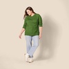 Amazon Essentials Women’s Regular-Fit Soft Touch Crewneck Long-Sleeve Sweater(Green)