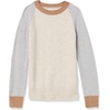 Amazon Essentials Women’s Regular-Fit Soft Touch Crewneck Long-Sleeve Sweater(Grey Oatmeal Heather Color Block)