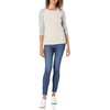 Amazon Essentials Women’s Regular-Fit Soft Touch Crewneck Long-Sleeve Sweater(Grey Oatmeal Heather Color Block)
