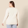 Amazon Essentials Women’s Regular-Fit Soft Touch Crewneck Long-Sleeve Sweater(Ivory)