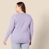Amazon Essentials Women’s Regular-Fit Soft Touch Crewneck Long-Sleeve Sweater(Lavender)