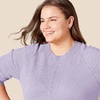 Amazon Essentials Women’s Regular-Fit Soft Touch Crewneck Long-Sleeve Sweater(Lavender)