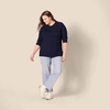 Amazon Essentials Women’s Regular-Fit Soft Touch Crewneck Long-Sleeve Sweater(Navy)
