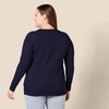 Amazon Essentials Women’s Regular-Fit Soft Touch Crewneck Long-Sleeve Sweater(Navy)
