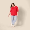 Amazon Essentials Women’s Regular-Fit Soft Touch Crewneck Long-Sleeve Sweater(Red)