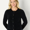 Amazon Essentials Women’s Regular-Fit Trendy Wool Blend Boucle Button-Down Jacket(Black)