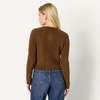 Amazon Essentials Women’s Regular-Fit Trendy Wool Blend Boucle Button-Down Jacket(Brown)