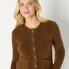 Amazon Essentials Women’s Regular-Fit Trendy Wool Blend Boucle Button-Down Jacket(Brown)