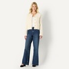 Amazon Essentials Women’s Regular-Fit Trendy Wool Blend Boucle Button-Down Jacket(Cream)