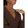 Amazon Essentials Women’s Relaxed Fit Midweight Cardigan Sweater(Espresso)