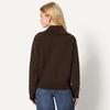 Amazon Essentials Women’s Relaxed-Fit Button Collar Sweater, Ribbed, Soft Cotton Blend, Dropped Shoulders(Charcoal Heather)