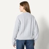 Amazon Essentials Women’s Relaxed-Fit Cable Crewneck Sweater(Light Grey Heather)