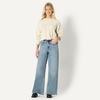 Amazon Essentials Women’s Relaxed-Fit Cable Crewneck Sweater(Oatmeal Heather)