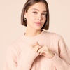 Amazon Essentials Women’s Relaxed-Fit Cable Knit Sweater, Soft-Touch Modern Crewneck (Plus(Blush)