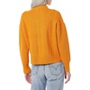 Amazon Essentials Women’s Relaxed-Fit Cable Knit Sweater, Soft-Touch Modern Crewneck (Plus(Dark Orange)