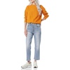 Amazon Essentials Women’s Relaxed-Fit Cable Knit Sweater, Soft-Touch Modern Crewneck (Plus(Dark Orange)