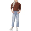 Amazon Essentials Women’s Relaxed-Fit Cable Knit Sweater, Soft-Touch Modern Crewneck (Plus(Dark Toffee Brown)