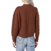 Amazon Essentials Women’s Relaxed-Fit Cable Knit Sweater, Soft-Touch Modern Crewneck (Plus(Dark Toffee Brown)