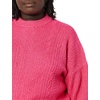 Amazon Essentials Women’s Relaxed-Fit Cable Knit Sweater, Soft-Touch Modern Crewneck (Plus(Hot Pink)