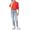 Amazon Essentials Women’s Relaxed-Fit Cable Knit Sweater, Soft-Touch Modern Crewneck (Plus(Poppy Red)