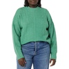 Amazon Essentials Women’s Relaxed-Fit Cable Knit Sweater, Soft-Touch Modern Crewneck (Plus(Sage Green)
