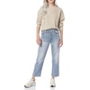 Amazon Essentials Women’s Relaxed-Fit Cable Knit Sweater, Soft-Touch Modern Crewneck (Plus(Tan Heather)