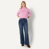 Amazon Essentials Women’s Relaxed-Fit Cotton Blend Turtleneck Pullover Sweater with Dropped Shoulders, Rib Trim(Mauve)