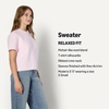 Amazon Essentials Women’s Relaxed-Fit Faux Mohair Short Sleeve Sweater Top(Pastel Lilac)