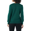 Amazon Essentials Women’s Relaxed-Fit Soft Touch Long Sleeve Pleated Shoulder Crewneck Sweater(Dark Green)