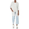 Amazon Essentials Women’s Relaxed-Fit Ultra-Lightweight Open-Front Cardigan(Grey Heather Stripe)
