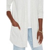 Amazon Essentials Women’s Relaxed-Fit Ultra-Lightweight Open-Front Cardigan(Grey Heather Stripe)