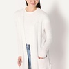 Amazon Essentials Women’s Relaxed-Fit Ultra-Lightweight Open-Front Cardigan(White/Grey Heather)