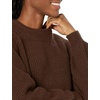 Amazon Essentials Women’s Ribbed Long Sleeve Crewneck Sweater(Espresso)