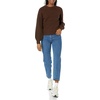 Amazon Essentials Women’s Ribbed Long Sleeve Crewneck Sweater(Espresso)