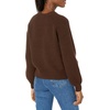 Amazon Essentials Women’s Ribbed Long Sleeve Crewneck Sweater(Espresso)