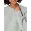 Amazon Essentials Women’s Ribbed Long Sleeve Crewneck Sweater(Light Grey Heather)