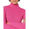 Amazon Essentials Women’s Slim-Fit Lightweight Long-Sleeve Ribbed Turtleneck Sweater(Bright Pink)