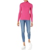 Amazon Essentials Women’s Slim-Fit Lightweight Long-Sleeve Ribbed Turtleneck Sweater(Bright Pink)