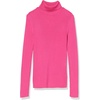 Amazon Essentials Women’s Slim-Fit Lightweight Long-Sleeve Ribbed Turtleneck Sweater(Bright Pink)