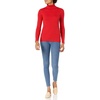 Amazon Essentials Women’s Slim-Fit Lightweight Long-Sleeve Ribbed Turtleneck Sweater(Cherry Red)