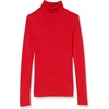 Amazon Essentials Women’s Slim-Fit Lightweight Long-Sleeve Ribbed Turtleneck Sweater(Cherry Red)