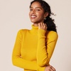 Amazon Essentials Women’s Slim-Fit Lightweight Long-Sleeve Ribbed Turtleneck Sweater(Gold)
