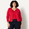 Amazon Essentials Women’s Slim-Fit Ribbed Cardigan & Cami Set with Removable Straps(Red)