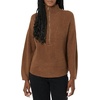 Amazon Essentials Women’s Sweaters, Dressy Casual, Mid Gauge Stretch, Half Zip, Polo Collar(Chocolate Heather)