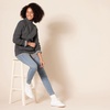Amazon Essentials Women’s Winter Long-Sleeve Sweater, Soft Touch Funnel Neck Cable Knit(Charcoal Heather)