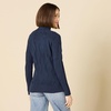 Amazon Essentials Women’s Winter Long-Sleeve Sweater, Soft Touch Funnel Neck Cable Knit(Navy)